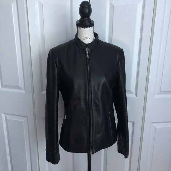 Casual Corner Jackets & Coats Casual Corner Medium Black Leather